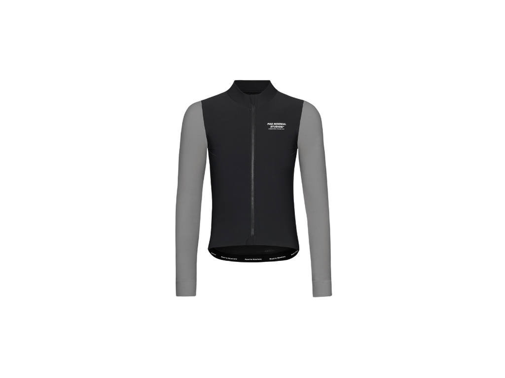 Men's Mechanism Long Sleeve Jersey (Black/Medium Grey) | CYCLOPEDIA