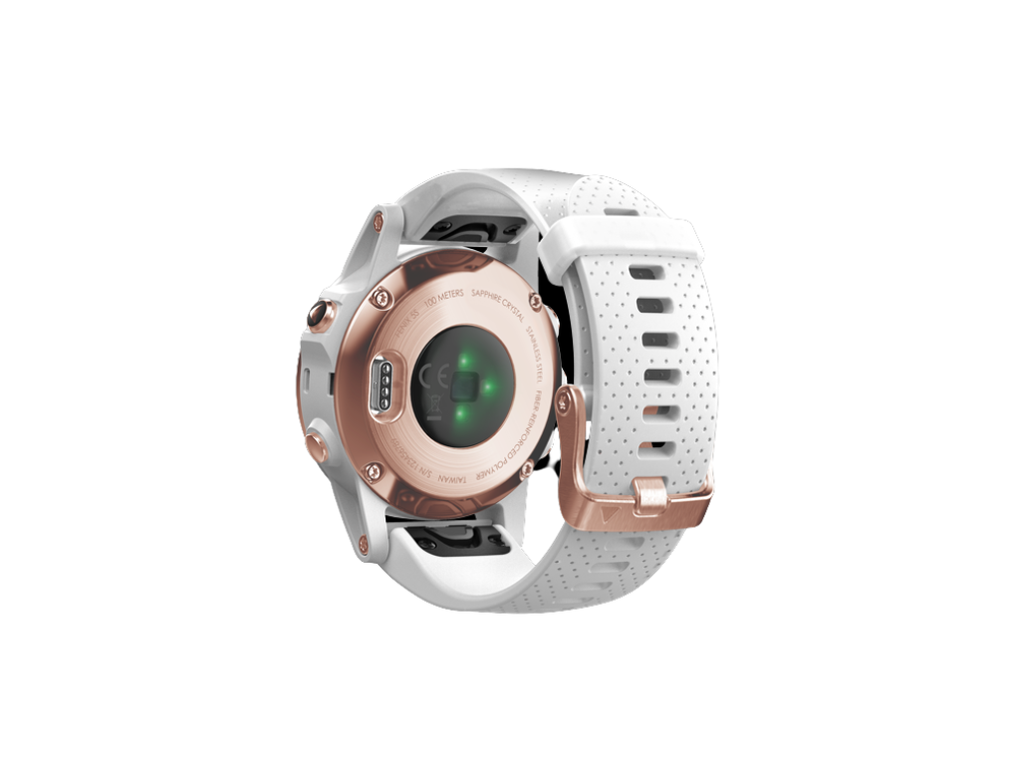 Fenix 5s Rose Goldtone Sapphire W/ White Band