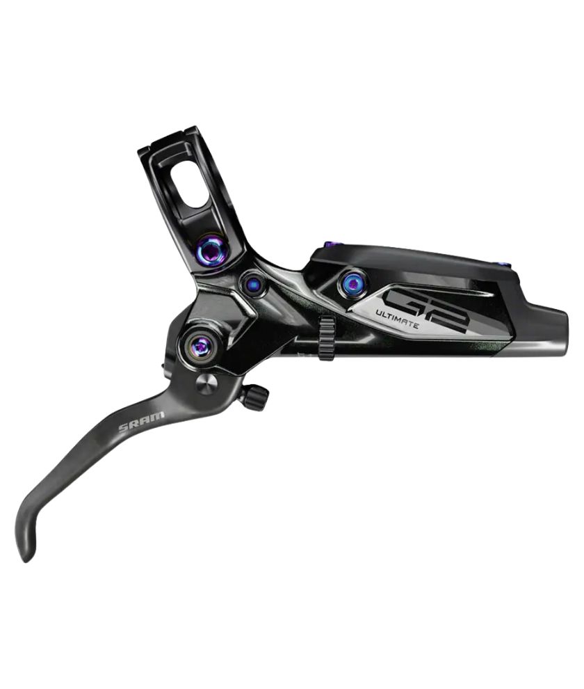 SRAM Disc Brake G2 Ultimate, Carbon Lever, Rainbow Hardware, Reach, SwingLink, Contact, Gloss Black Front 950mm Hose (includes MMX Clamp, Rotor/Bracket sold separately) A1 00.5018.120.004