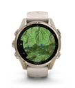 Fenix 8 Sapphire Amoled Soft Gold with Fog Gray/Dark Sandstone Silicone Band