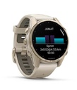 Fenix 8 Sapphire Amoled Soft Gold with Fog Gray/Dark Sandstone Silicone Band