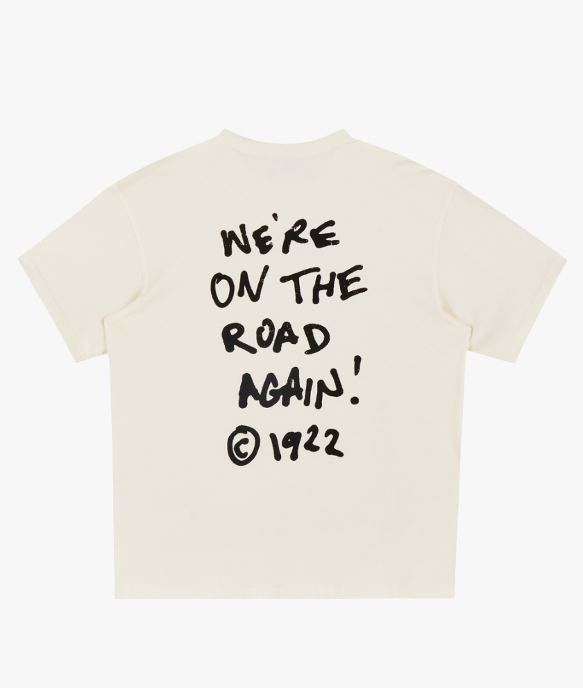 Men's Wicking Jersey Print Graphic We're On The Road Again Tee SS