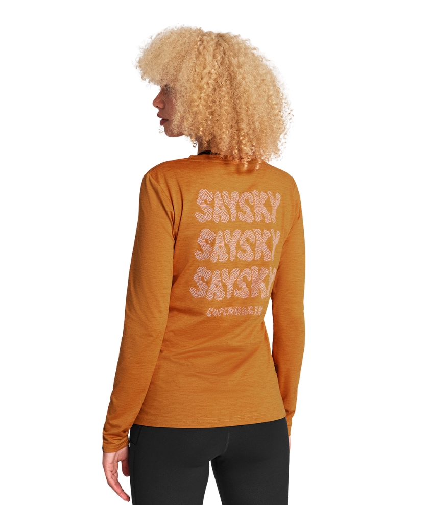 Women's Reflective Logo Pace Long Sleeve