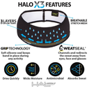 HALO HEADBAND BLACK WITH BLACK AIR MESH HALO X3 PULLOVER SIZE S/M (KKAD200SM)
