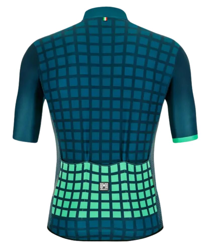 SANTINI 0S MITO GRIDO S/S JERSEY PETROLIO/TEAL SIZE M (0S94075MITOGRID)