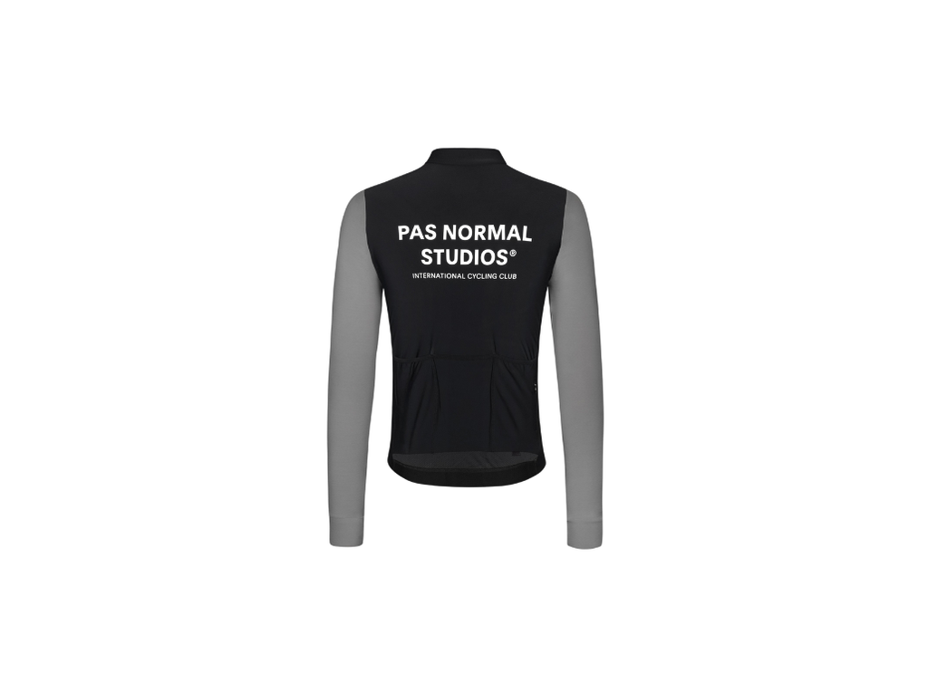 Men's Mechanism Long Sleeve Jersey (Black/Medium Grey) | CYCLOPEDIA