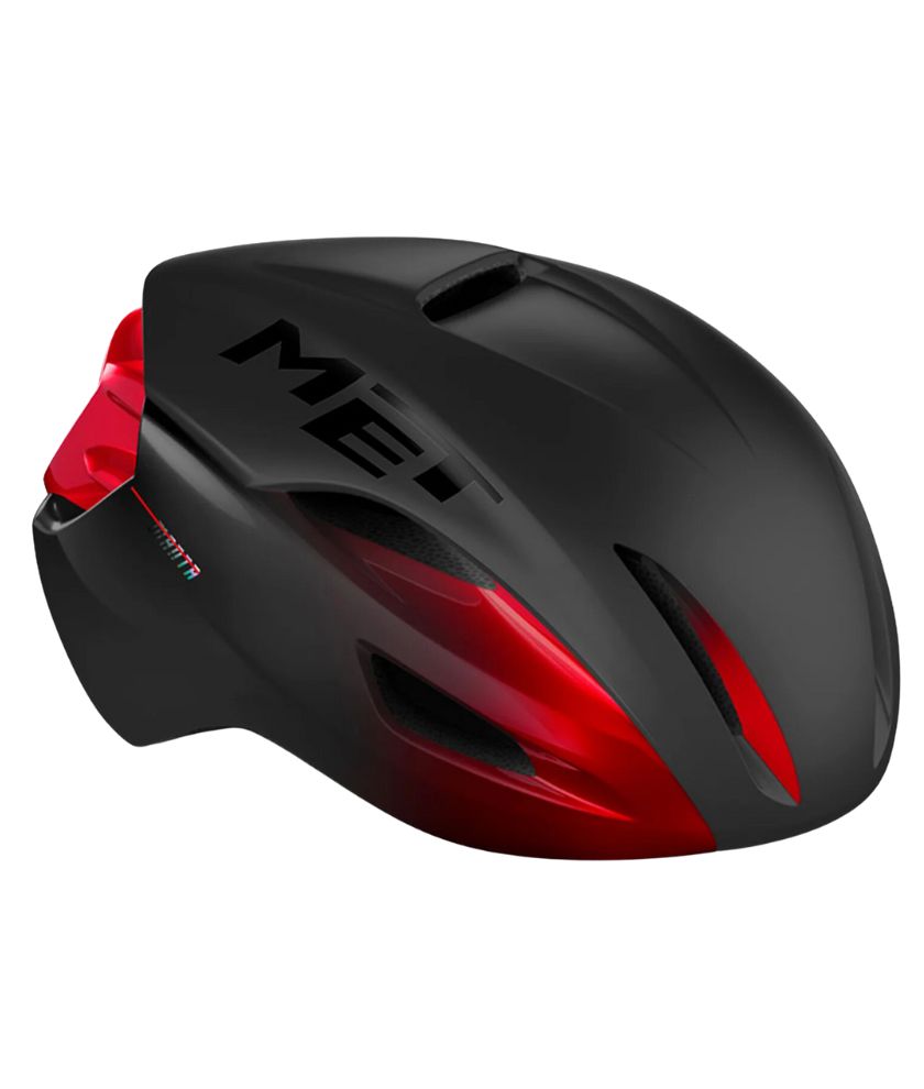 Met Hel Manta Mips Ce Black Red Metallic|Matt Glossy