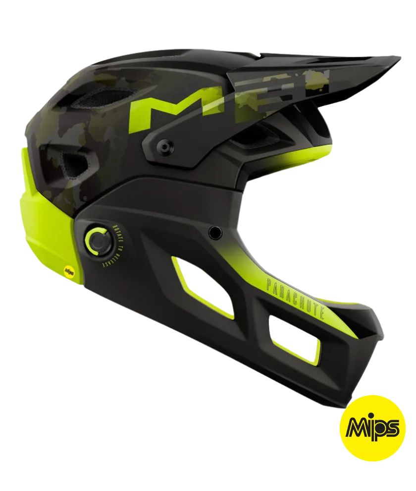 MET HEL PARACHUTE MCR MIPS CE CAMO LIME GREEN | MATT GLOSSSY L (3HM120CE00LCA1)