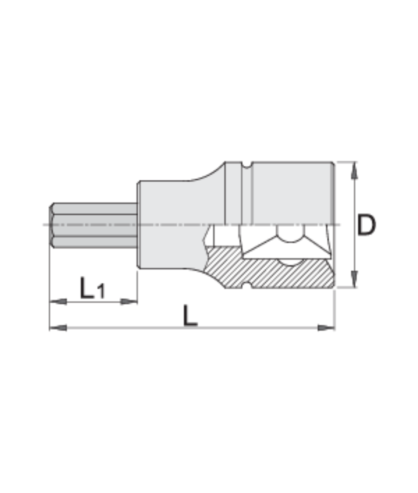 Hex Socket 1/4&quot; 4