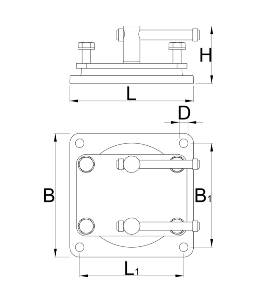 UNIOR 721.1/6 SWIVEL BASE FOR 721/6 AND 721Q/6 125 2019 621483