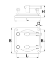 UNIOR 721.1/6 SWIVEL BASE FOR 721/6 AND 721Q/6 125 2019 621483