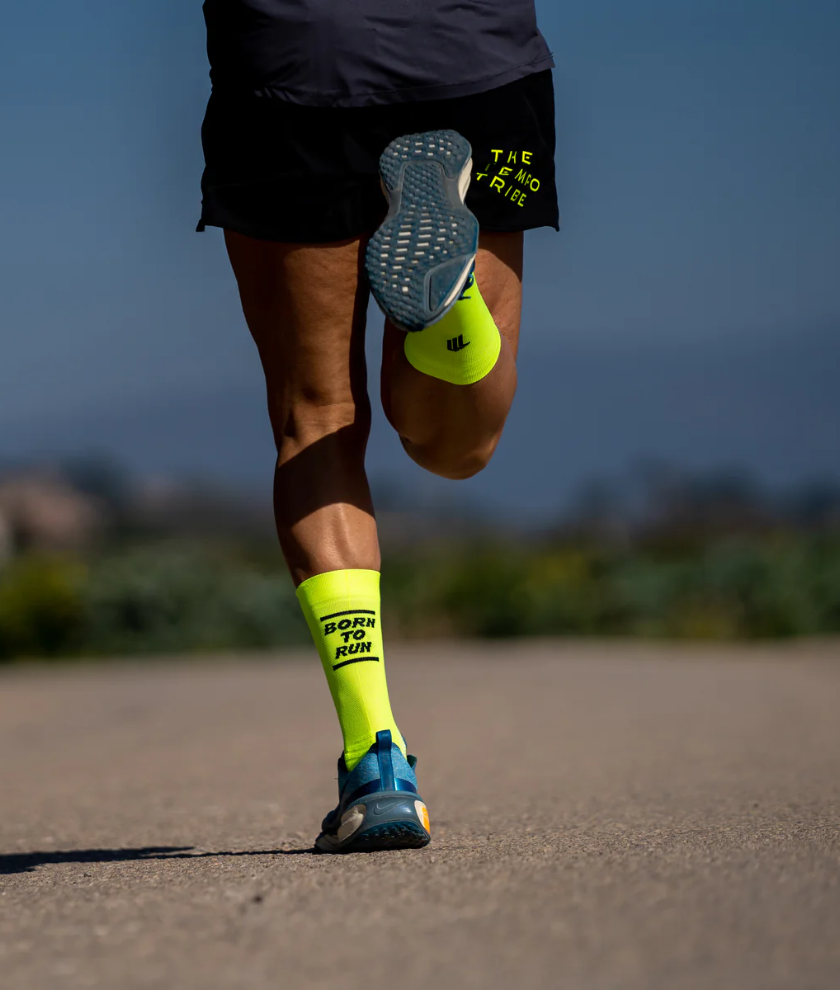 Running Socks Born To Run Yellow