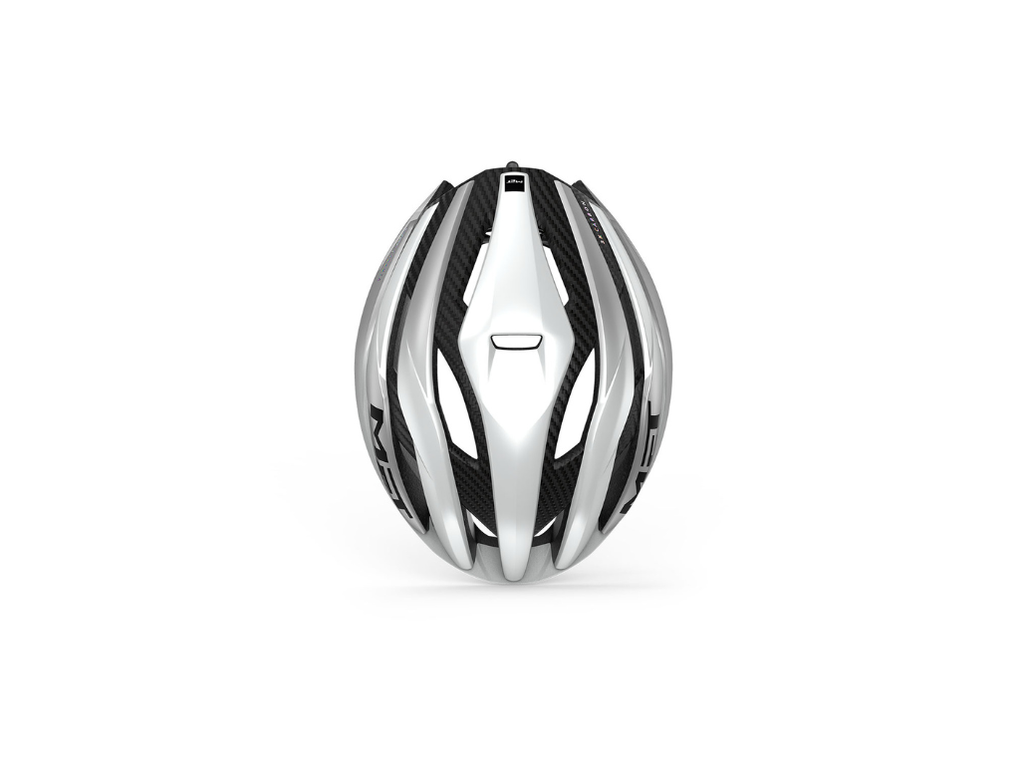 Trenta 3K Carbon Mips Road Cycling Helmet (White Silver Metallic/Matt)