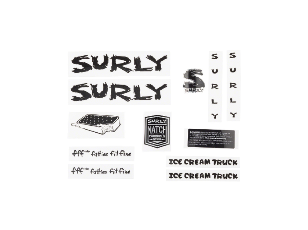 Ice Cream Truck Decal Set Black