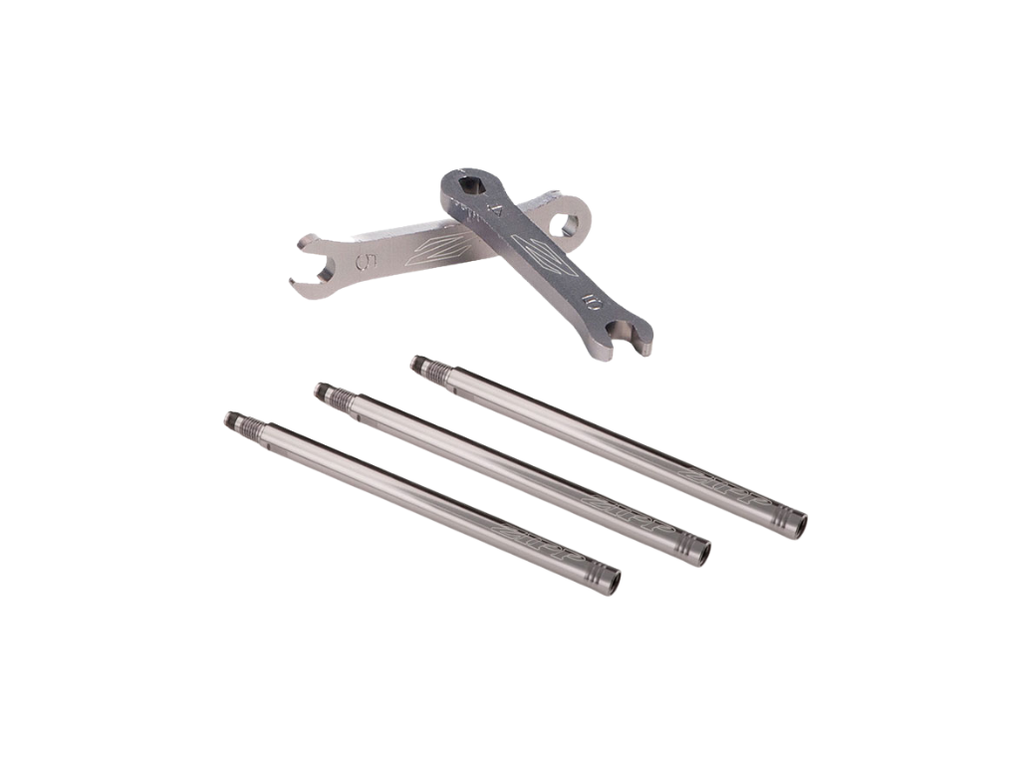 ZIPP Accessories Tangente Tube Aluminium Valve Extender 404 (Qty 3) And Valve Extender Wrench (Qty 2), 41mm (Use With Tangente Tube With Alum Presta Valve)