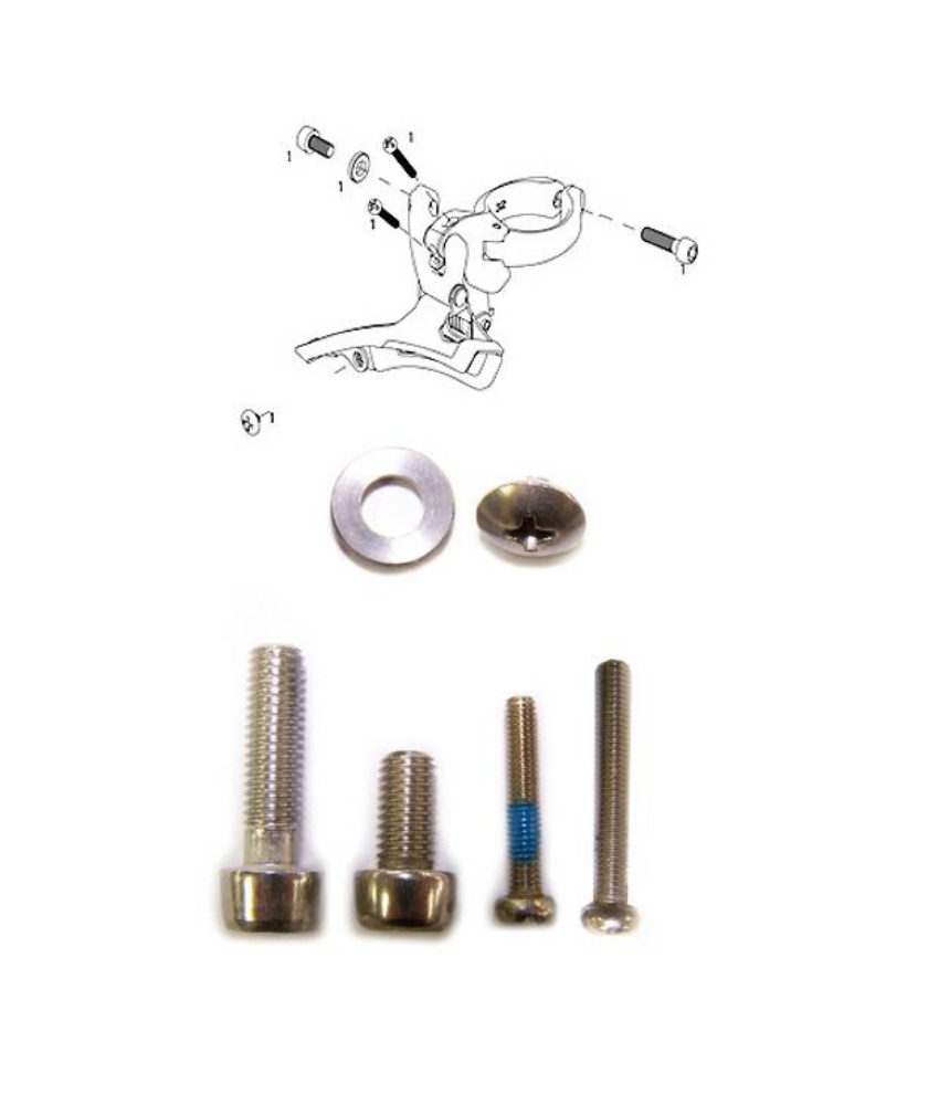 SP SRAM RIVAL/FORCE FRONT DERAILLEUR BOLT/SCREW KIT (CLAMP)