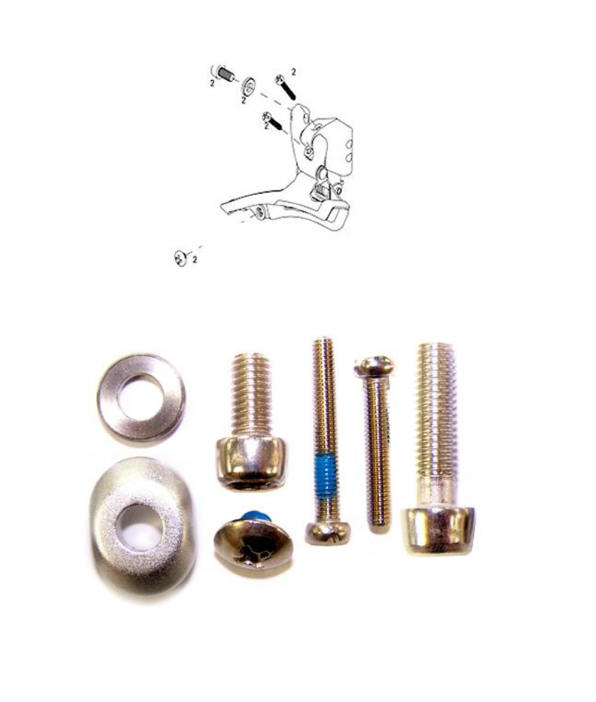 SP SRAM RIVAL/FORCE FRONT DERAILLEUR BOLT/SCREW KIT (BRAZE)