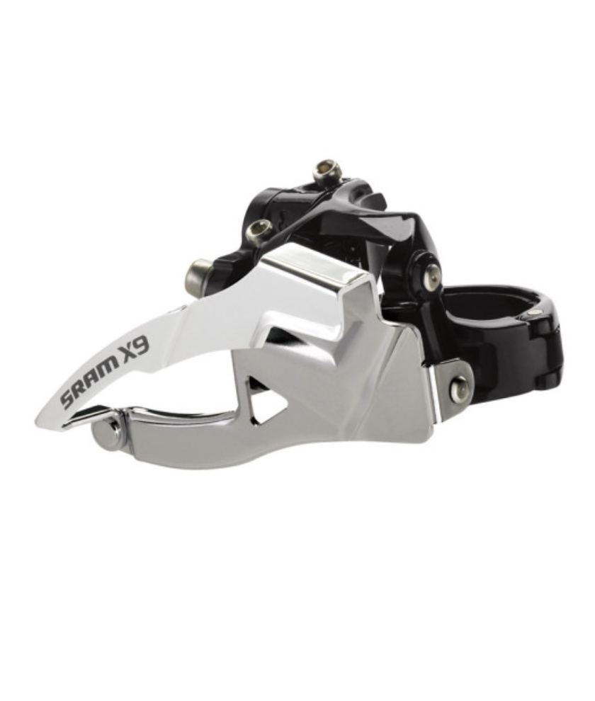 SRAM X9 FRONT DERAILLEUR 2X10 LOW CLAMP 31.8/34.9 TOP PULL 00.7615.135.030