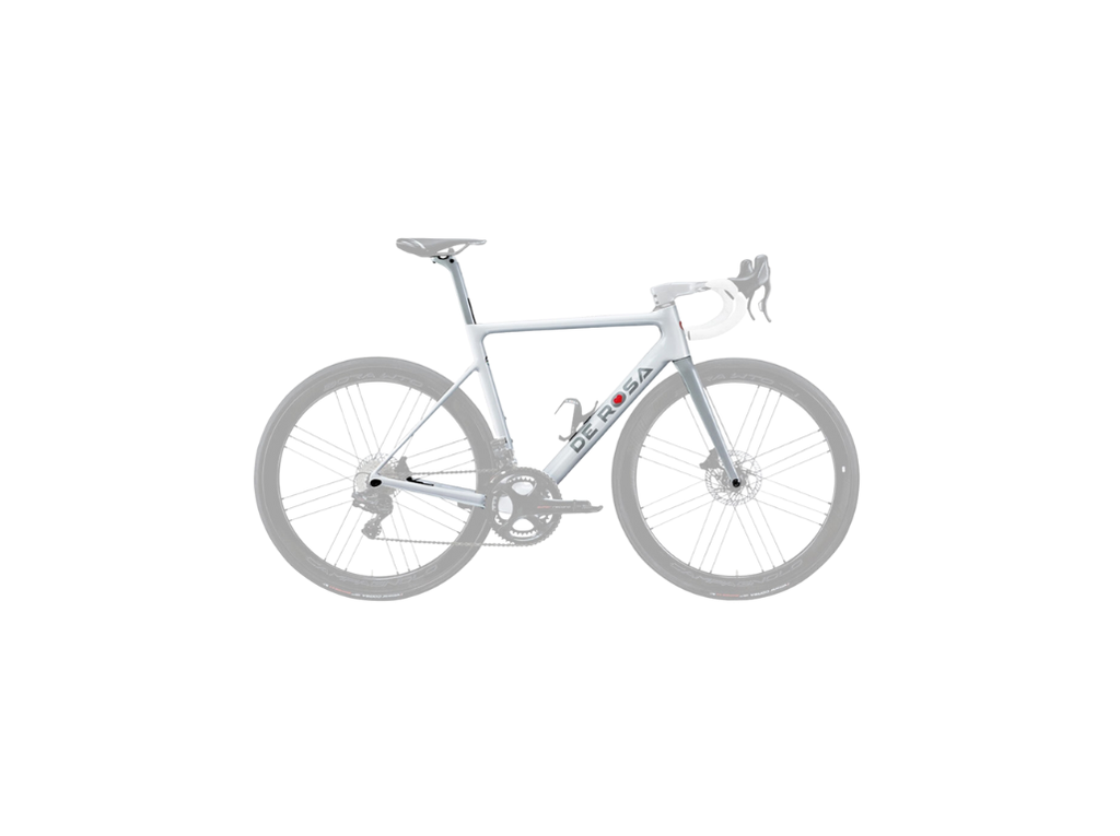 Merak Disk Frame With Accessories + N° 5 Metron Handlebar Painted + Thru Axle (50, Bianco)