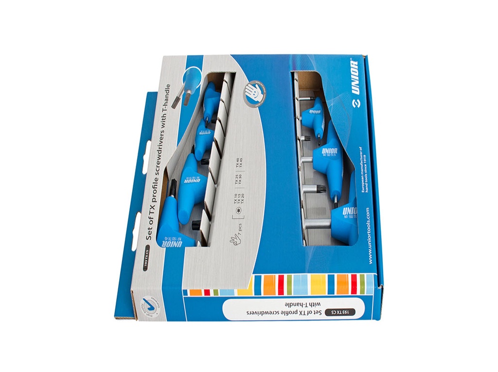 193TXCS Set Of Tx Profile Screwdrivers With T-Handle In Carton Box