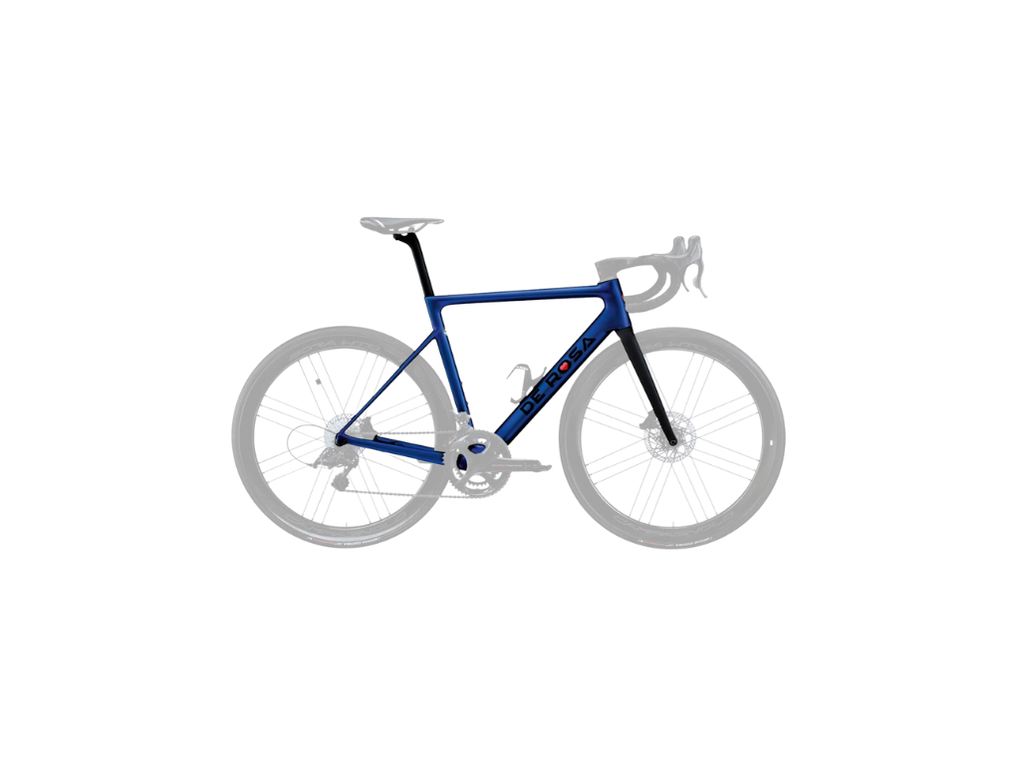 MERAK DISK FRAME WITH ACCESSORIES + n° 5 METRON HANDLEBAR PAINTED + THRU AXLE (52, BLUE)