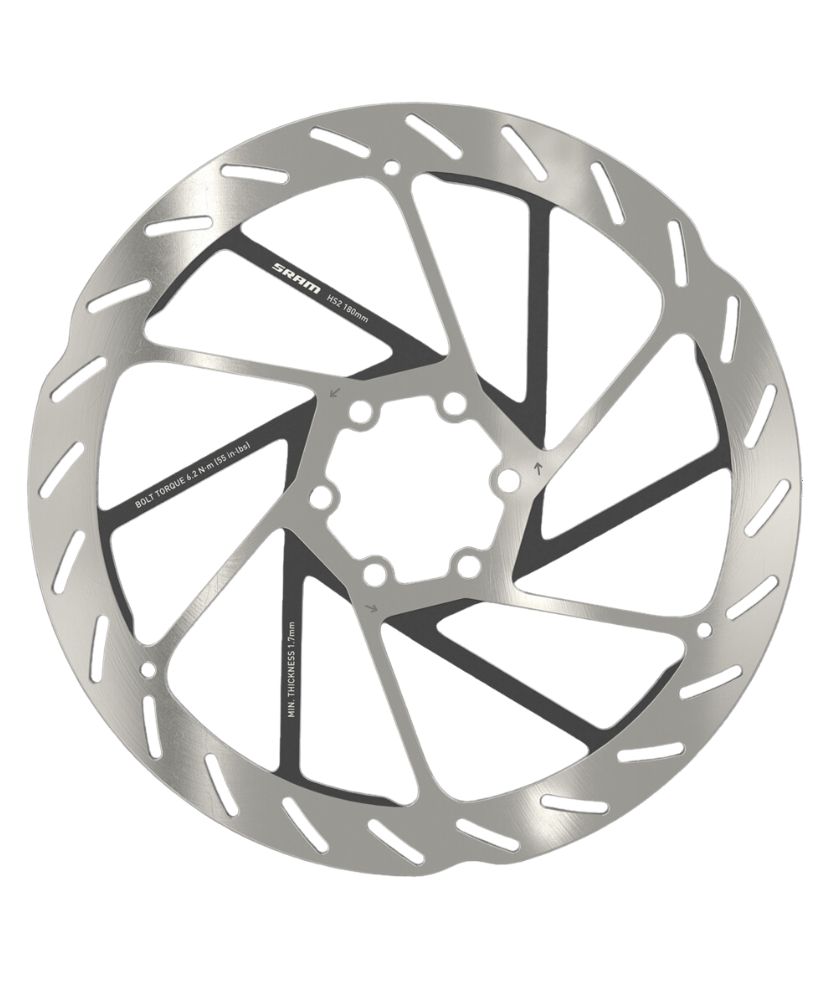 Sram HS2 Disc Brake Rotor (Silver/Black) 6-Bolt 220mm