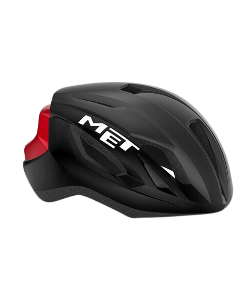 MET HEL STRALE CE BLACK RED METALLIC | GLOSSY L (3HM107CE00LNR4)