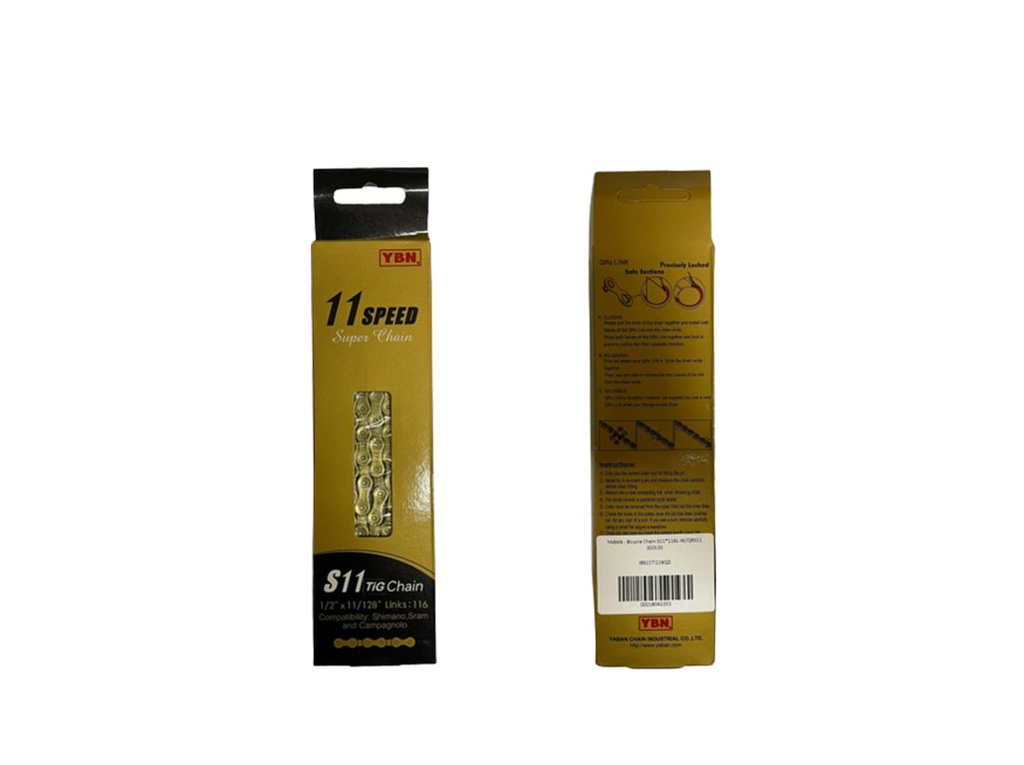 Bicycle Chain S11*116L-W/QRS11 / Gold