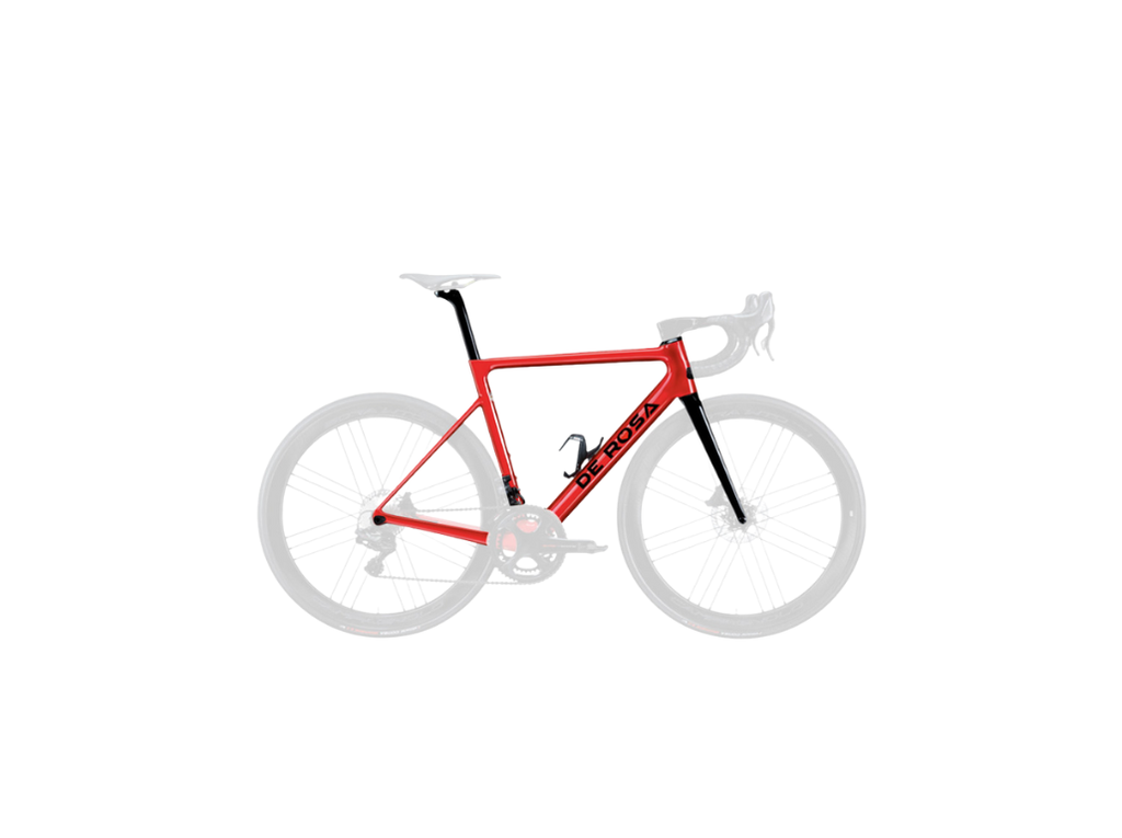 Merak Disk Frame With Accessories + N° 5 Metron Handlebar Painted + Thru Axle (Rosso Cofidis)