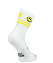 Running Socks Happy Run White