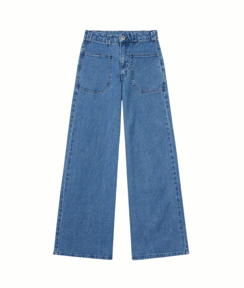 Women's Denim Wide Leg Work Pants