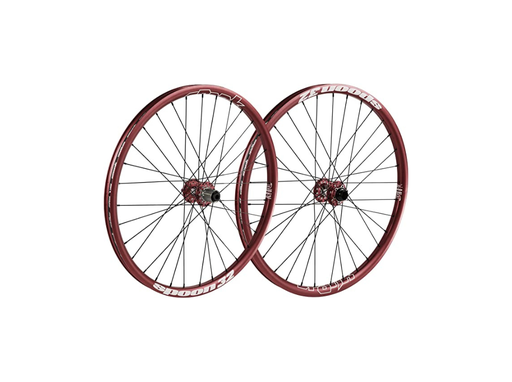 [SPANK WHEELSET SPIKE SPOON- 32 26&quot;, 32H, 135MMX12MM THRU R / 110MMX20MM F, RED ( C08SN01040AMSPK ) (SET)] Spank Wheelset Spike Spoon- 32 26&quot;, 32H, 135MMX12MM Thru R / 110MMX20MM F, Red