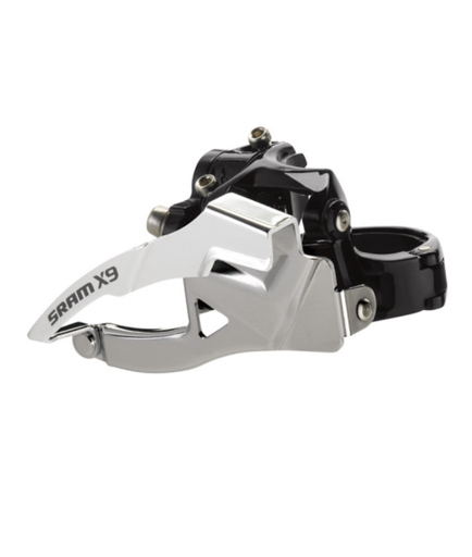 [00.7615.135.030] SRAM X9 FRONT DERAILLEUR 2X10 LOW CLAMP 31.8/34.9 TOP PULL 00.7615.135.030