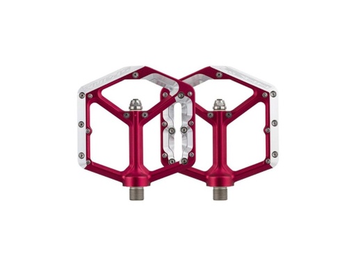 [E020030040AMSPK] Oozy Trail Flat Red Pedals