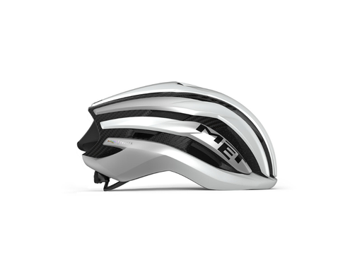 Trenta 3K Carbon Mips Road Cycling Helmet (White Silver Metallic/Matt)