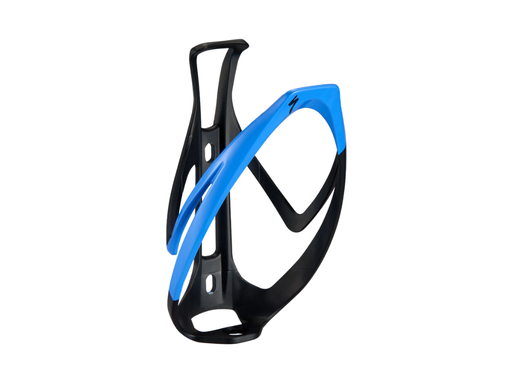 [43021-1003] Bottle Cage - Rib Cage Ii Matte Blk/Skyblu